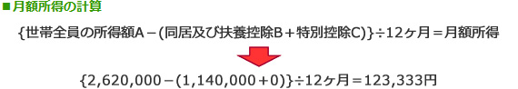 月額所得の計算例1